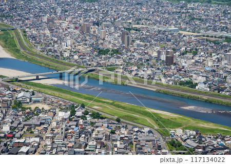 「岐阜城」天守閣展望台から望む大パノラマ 117134022