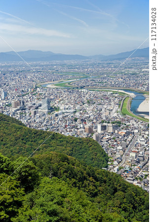 「岐阜城」天守閣展望台から望む大パノラマ 「岐阜城」天守閣展望台から望む大パノラマ 117134028