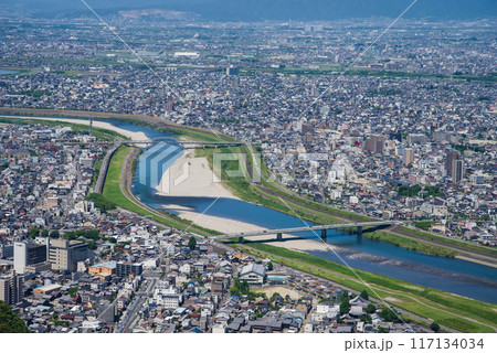 「岐阜城」天守閣展望台から望む大パノラマ 117134034