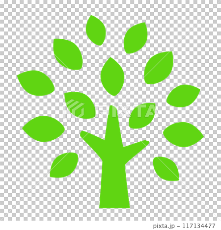 葉子和樹生態圖標素材 117134477