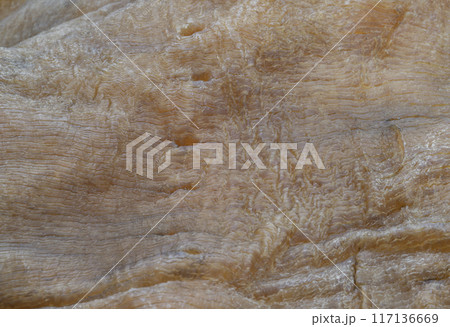 Close-up of Fish Maw Soup or Dried Fish Stomach (Dried Fish Bladder). Close-up of Fish Maw Soup or Dried Fish Stomach (Dried Fish Bladder). 117136669