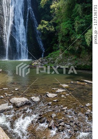 姶良市の龍門滝の滝壺（網掛川） 117136731