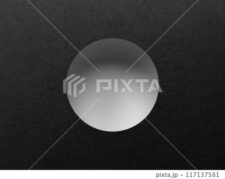 金属板に空いた穴の3Dイラストレーション 117137581