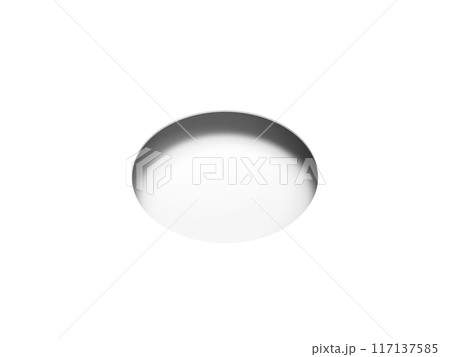 金属板に空いた穴の3Dイラストレーション 117137585