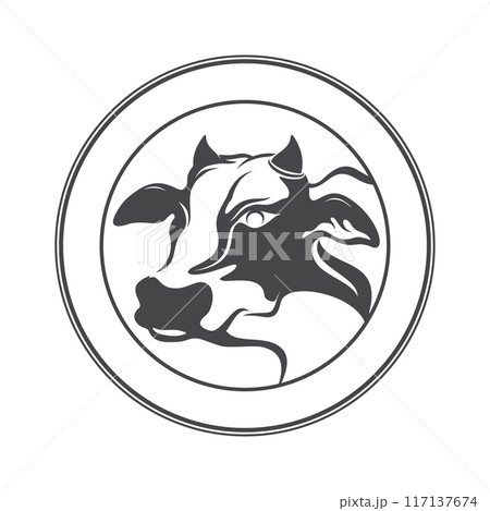 Cow Logo Template vector icon Cow Logo Template vector icon 117137674