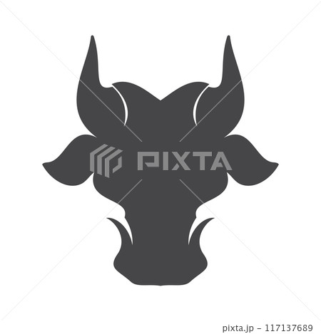 Cow Logo Template vector icon Cow Logo Template vector icon 117137689