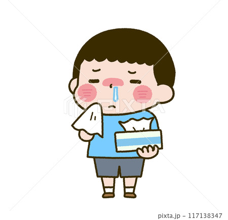 鼻水が出ている子供 117138347
