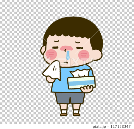 鼻水が出ている子供 117138347