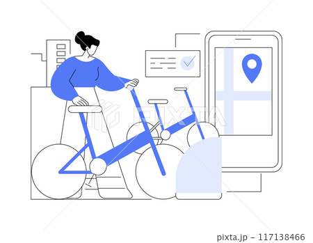 Return the bike isolated cartoon vector illustrations. Return the bike isolated cartoon vector illustrations. 117138466