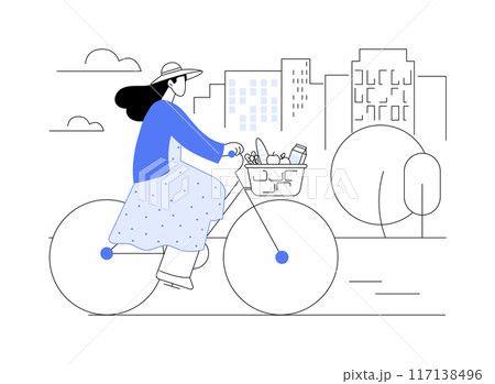 City bike isolated cartoon vector illustrations. 117138496