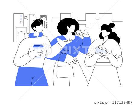 After party snacking isolated cartoon vector illustrations. 117138497