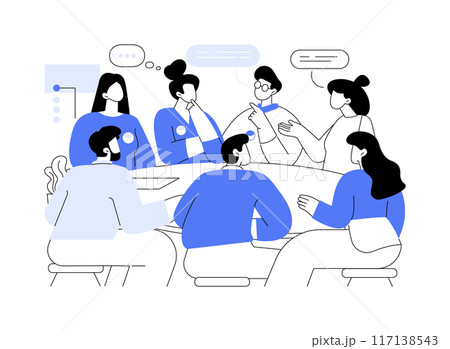 Society meeting isolated cartoon vector illustrations. Society meeting isolated cartoon vector illustrations. 117138543
