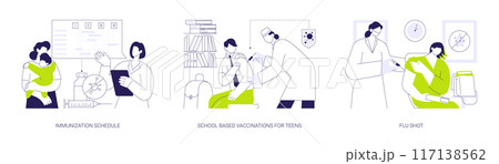 Public health medicine abstract concept vector illustrations. 117138562