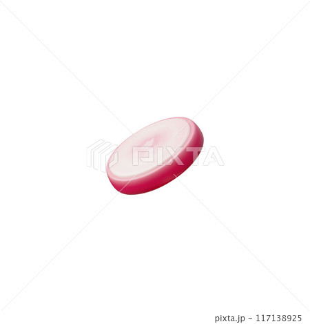 3d vector illustration of a realistic ripe chopped radish highlighted on a white background 117138925