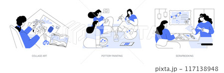 Creative workshops isolated cartoon vector illustrations se 117138948