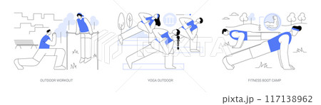 Fitness in college isolated cartoon vector illustrations se 117138962