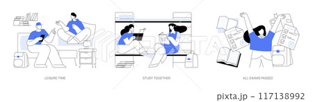 Dormitory time isolated cartoon vector illustrations se Dormitory time isolated cartoon vector illustrations se 117138992