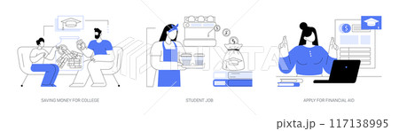 Students finance isolated cartoon vector illustrations se Students finance isolated cartoon vector illustrations se 117138995
