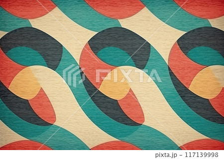 Retro muted colors abstract checkerboard pattern grainy texture background 117139998