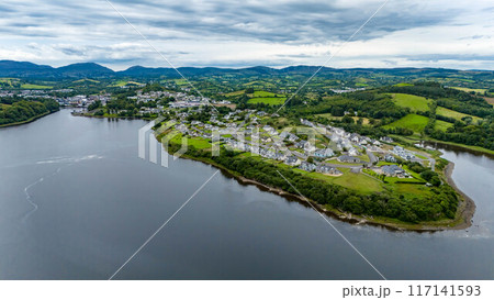 Residential area Tullaghcullion in Donegal Town, Ireland 117141593