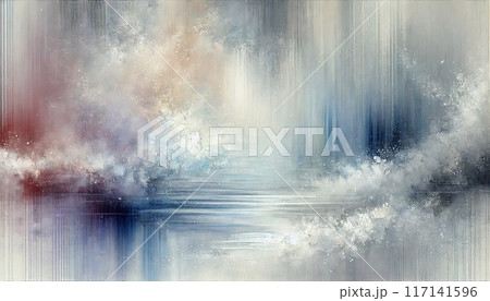 2025色彩のカレンダー　雪と氷の鏡面世界と生命の強さを感じる2月 117141596