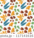 Fall color repetition flat pattern design isolated Fall color repetition flat pattern design isolated 117141616