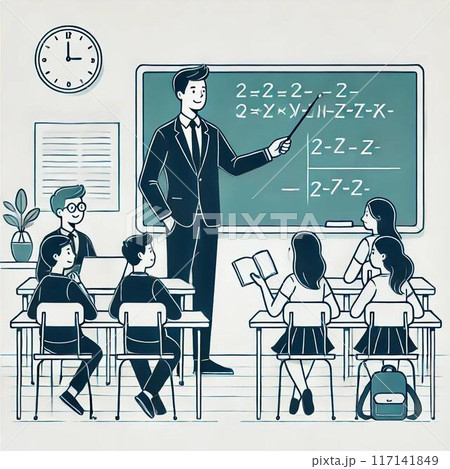 学校_教師_生徒_授業風景_1 117141849