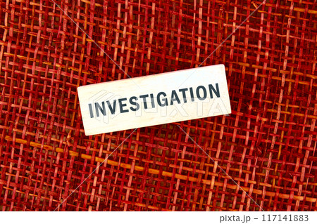 Business, technology, internet and networking concept. INVESTIGATION word written a conceptual phrase on the blocks 117141883