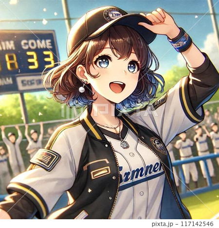 野球女子マネジャーの応援 野球女子マネジャーの応援 117142546