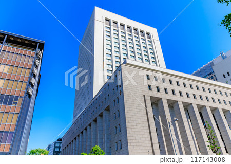 東京　千代田区 有楽町　日比谷通りから見た 第一生命日比谷ファースト 117143008