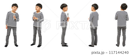 歌う小学生男の子の全身人物切り抜き素材 歌う小学生男の子の全身人物切り抜き素材 117144240
