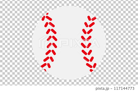 Color illustration of a baseball ball 117144773