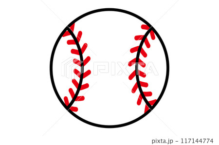 野球ボールの線画イラスト 野球ボールの線画イラスト 117144774