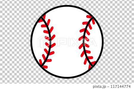野球ボールの線画イラスト 野球ボールの線画イラスト 117144774