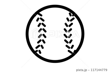 野球ボールの線画イラスト 野球ボールの線画イラスト 117144779