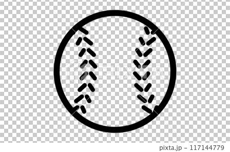 野球ボールの線画イラスト 野球ボールの線画イラスト 117144779