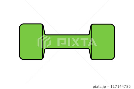 ダンベルの線画アイコン ダンベルの線画アイコン 117144786