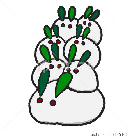 積まれた雪うさぎ 117145161