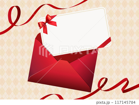 赤い封筒とクーポンのイラスト 赤い封筒とクーポンのイラスト 117145784