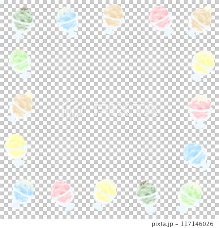 Colorful shaved ice frame Colorful shaved ice frame 117146026