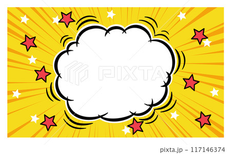 アメコミ風の吹き出しと背景 アメコミ風の吹き出しと背景 117146374