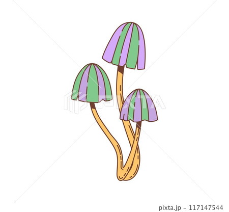 Retro hippie symbol, cartoon groovy mushroom. Retro psychedelic fairytale toadstool, cartoon hippie symbol or groovy funky mushroom. Vintage magic isolated vector amanita Retro hippie symbol, cartoon groovy mushroom. Retro psychedelic fairytale toadstool, cartoon hippie symbol or groovy funky mushroom. Vintage magic isolated vector amanita 117147544