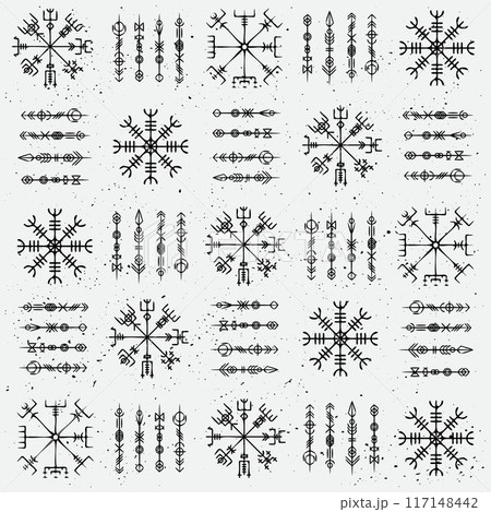 Scandinavian doodle elements background Scandinavian doodle elements background 117148442