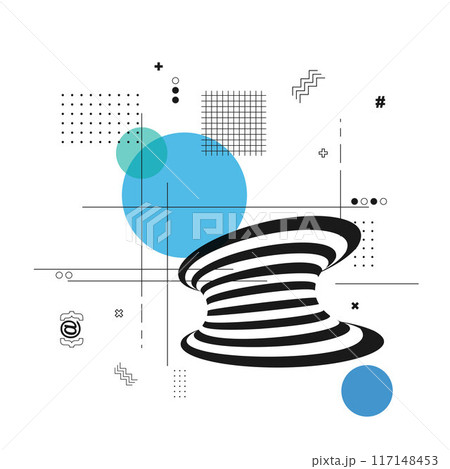 Abstract black lines blue background Abstract black lines blue background 117148453