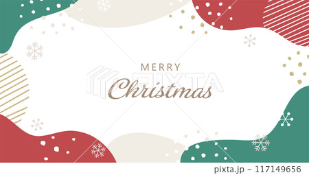 シンプルでポップなクリスマスイメージのフレーム 117149656
