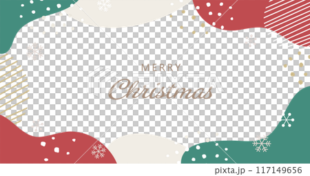 シンプルでポップなクリスマスイメージのフレーム 117149656