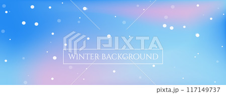 Gradient Pastel Winter Background. Cold fluid wave design. Abstract vector illustration in Blue tones. Sky colors wallpaper with snowflakes Gradient Pastel Winter Background. Cold fluid wave design. Abstract vector illustration in Blue tones. Sky colors wallpaper with snowflakes 117149737
