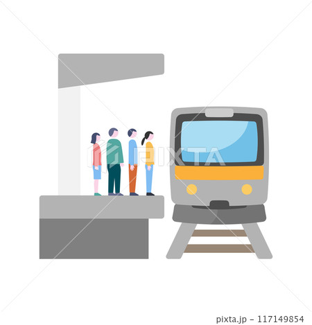 電車　行列 117149854