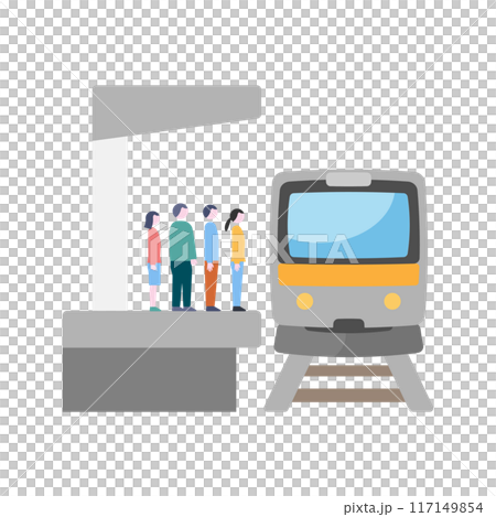 電車　行列 117149854