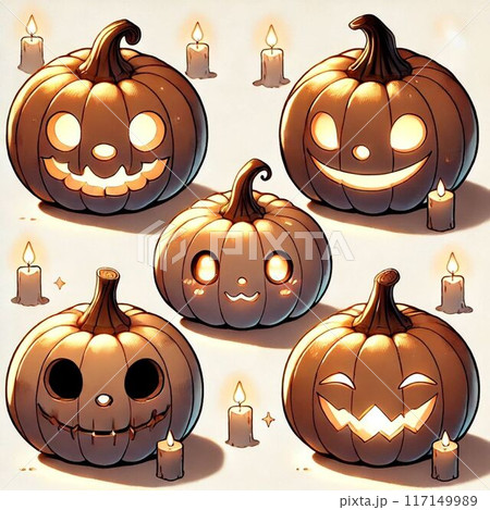 可愛いハロウィンランタン 117149989